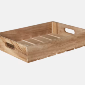 Wooden tray with handle