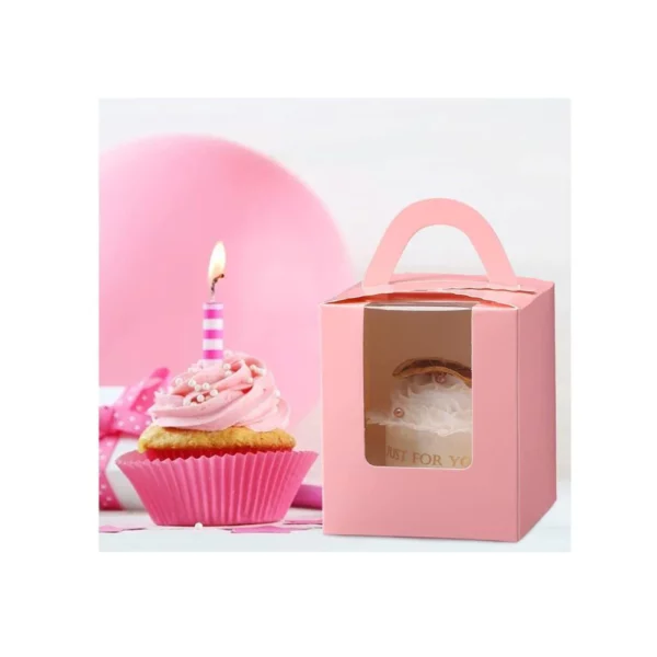 Pink Color Cup Cake Box